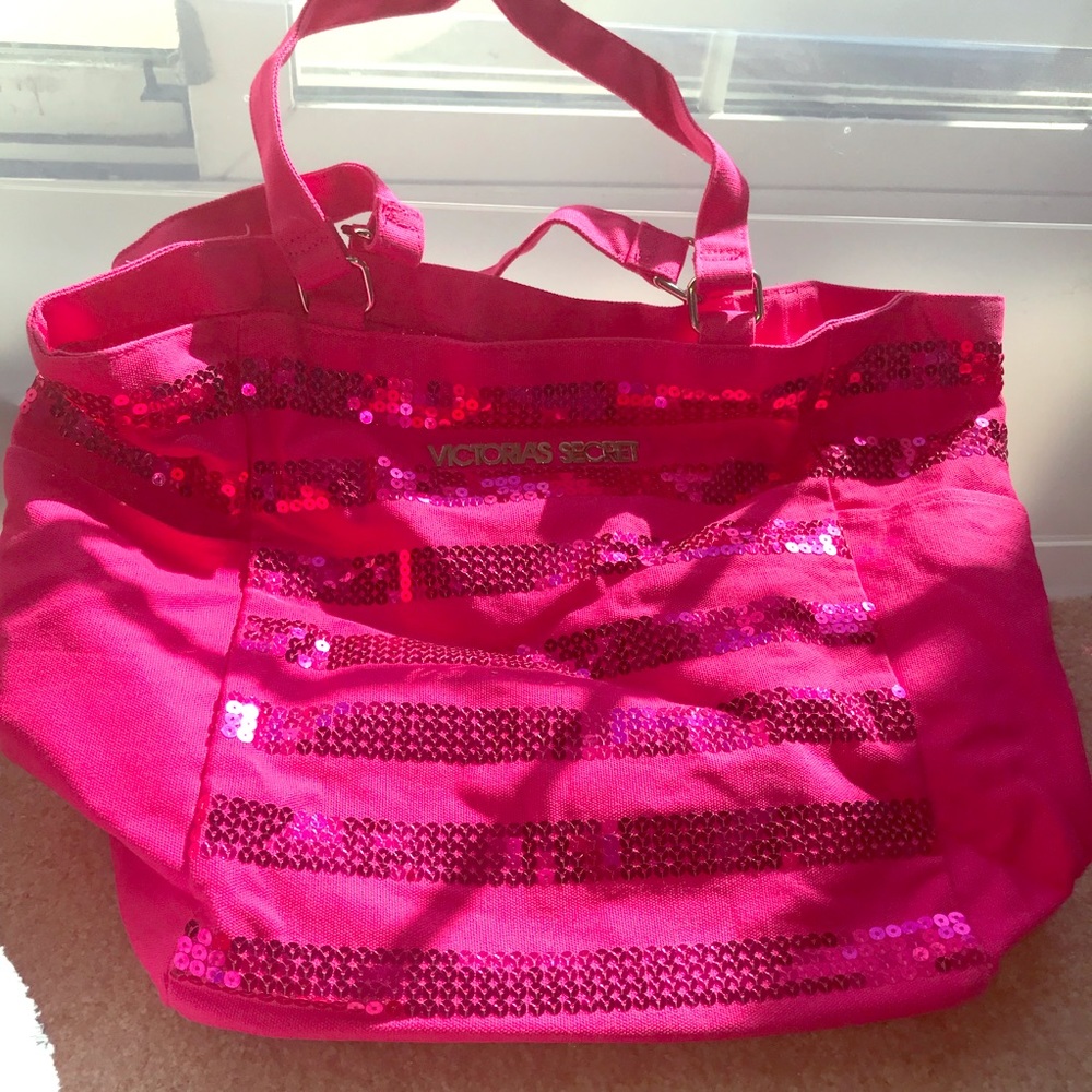 Victoria Secrets hot pink tote.